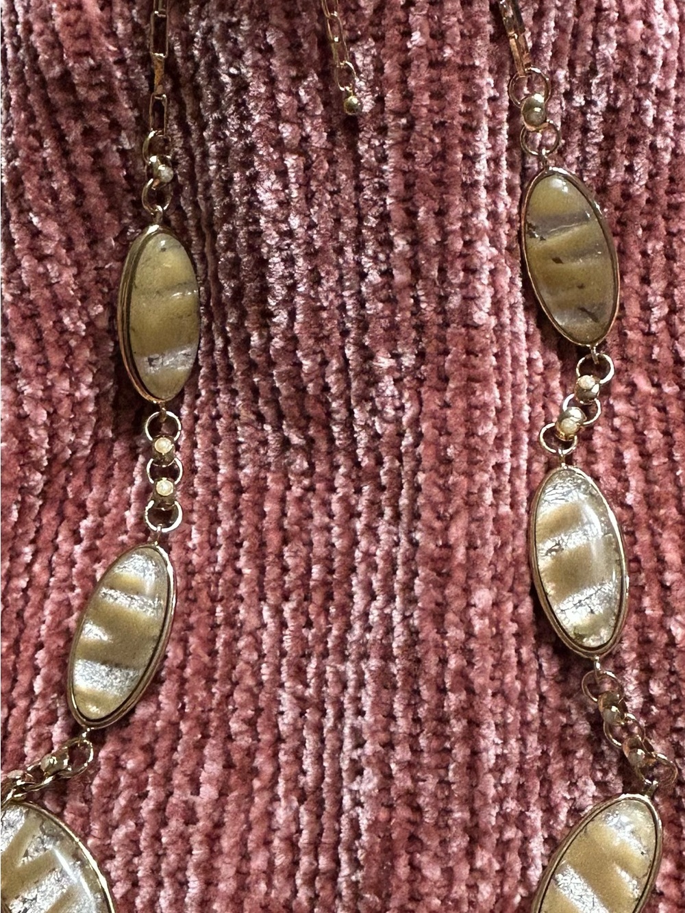 Chico's Gold-Tone Foiled Resin Pendant Necklace